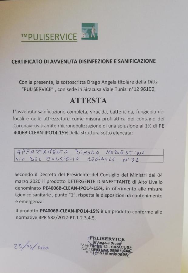 Apartmán Dimora Modestina Syracuse Exteriér fotografie